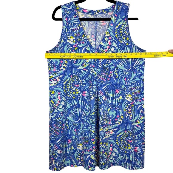 LILLY PULITZER Amina Swing Dress in the "Brilliant Blue Ceviche", Size Large/XL - Picture 4 of 6